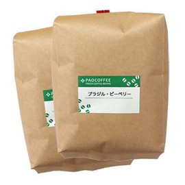 (Home Roasted Coffee Beans) Commercial Brazil Peaberry 2.2 lbs (1 kg) (500 g x 2) (Beans)