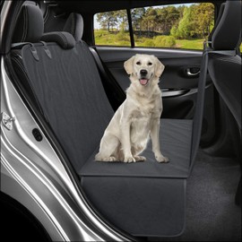 Active Pets Car Seat Cover for Dogs - XL Waterproof Dog Seat Cover for Back Seat in SUV or Truck - Convertible Pet Hammock & Trunk Protector for Travel - Black