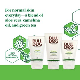 BULLDOG Bulldog Mens Skincare and Grooming Original Full Face Kit with Moisturizer, Face Wash & Face Scrub