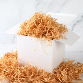 Cgzwxjin 1/2 LB (Brown) Crinkle Cut Paper Shred Filler for Gift Wrapping & Basket Filling, Christmas,Thanksgiving, Easter,Birthday, Party, Multiple colors available