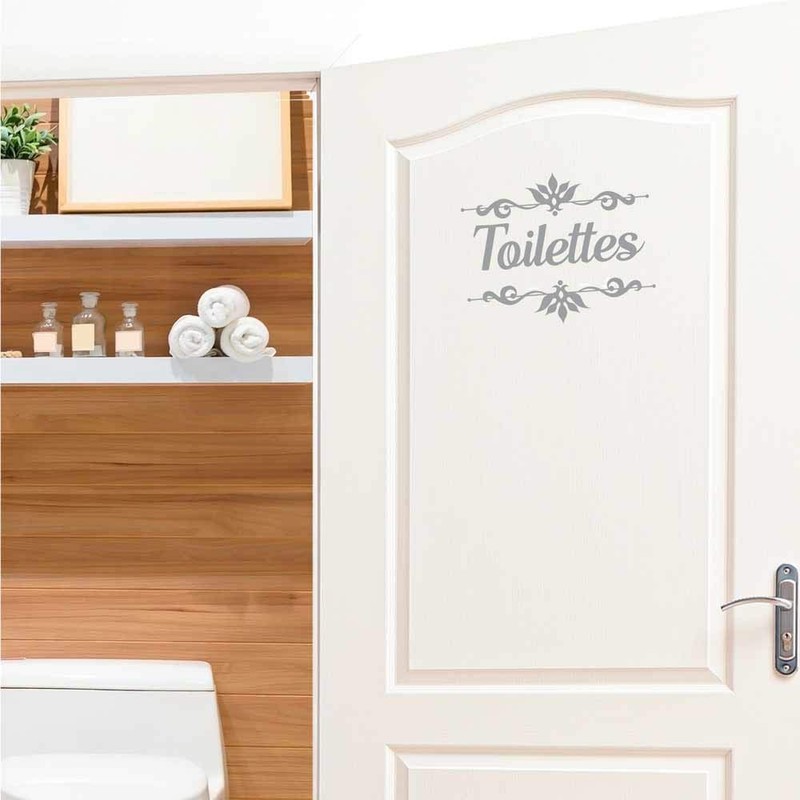 Les Trésors De Lily R2094 Toilette Door Sticker Grey 20