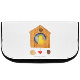 Parent-New Mr. & Mrs. Panda Cosmetic Bag Bird House, White, Hand drawn