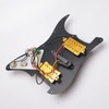 Pxyelec HSH Loaded Pickguard Black Wired Plate for Fender Strat