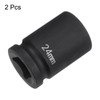 HARFINGTON 2pcs 6-Point Impact Socket 3/4" Drive 24mm Metric 40Cr