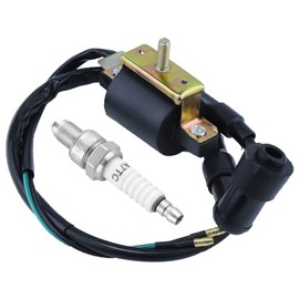 Ignition Coil Spark Plug for Coolster 50cc 70cc 90cc 110cc 125cc 3050B ATV-3050B 3050 B3050A Kids 4 Quad Four Wheeler，for Roketa taotao Baja Kazuma Meerkat Quad ATV Dirt Pocket Bike