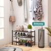 viewcare Shoe Rack for Closet, 3-Tier Bamboo Wood Shoe Racks,