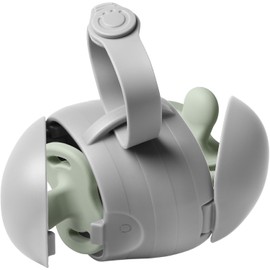 Portachupon para Bebé Ubbi On The Go - Soporte para chupete doble, mantiene a los bebés limpios y accesibles, incluye correa de silicona, color gris