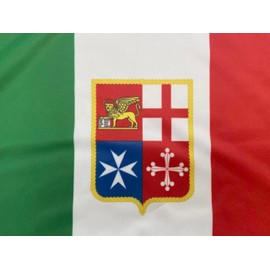 NS BANDIERE Bandiera Marina Mercantile Italiana da Barca cm 40x60 in Tessuto Nautico di 130gr. m²