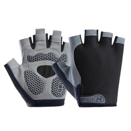 Cycling Gloves for Unisex, Breathable Padded Fingerless Motorcycle Gloves for Outdoor Sports, Men's Non-Slip Wear-Resistant Gym Gloves, Shockproof Half Finger Gloves for Hiking Climbing Camping