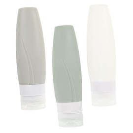 PACKOVE 3Pcs Silicone Travel Bottles Leakproof Lotion Dispenser Containers for Shampoo Portable Toiletry Bottles for Travel Gym Business Trip
