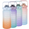 TSQIBU Bottle Water Bottle Large Capacity 2000ml Portable Straw Sports