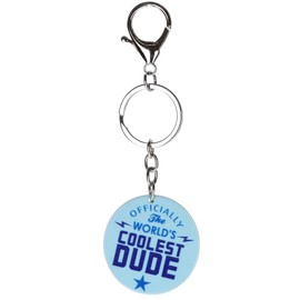 Stands Out, Supplying Outstanding Gifts Officially the World’s Coolest Dude Keyring Novelty Bag Tag Charm