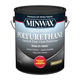 Minwax Water Based Oil-Modified Polyurethane, Warm Semi-Gloss, Clear, 1 Gallon