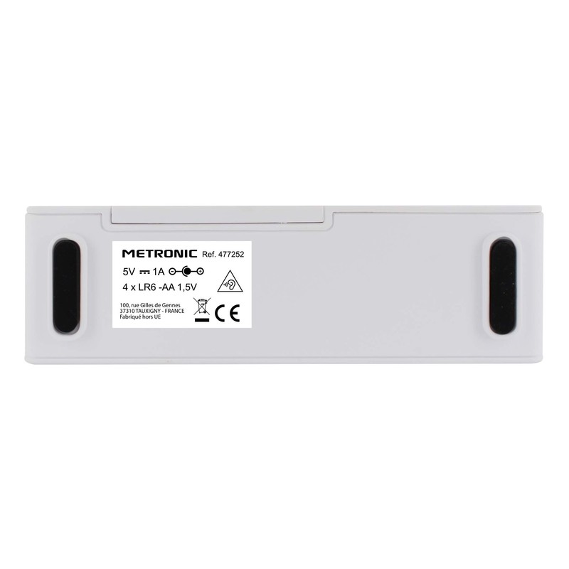 METRONIC 477252 DAB Radio (DAB+, FM, Portable, Block Design) White
