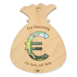 ZUKLA Packaging for Money Gifts Birthday, Christmas - Money Gift Packaging Wooden Sack - An Original Idea to Give Money - Gift Voucher