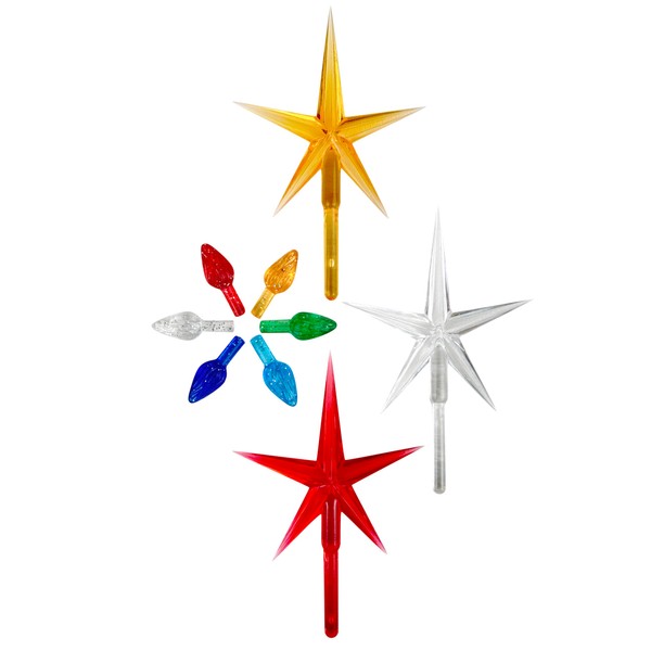 National Artcraft® Medium Multi-Color Glitter Twist-Style Ceramic Christmas Tree Lights