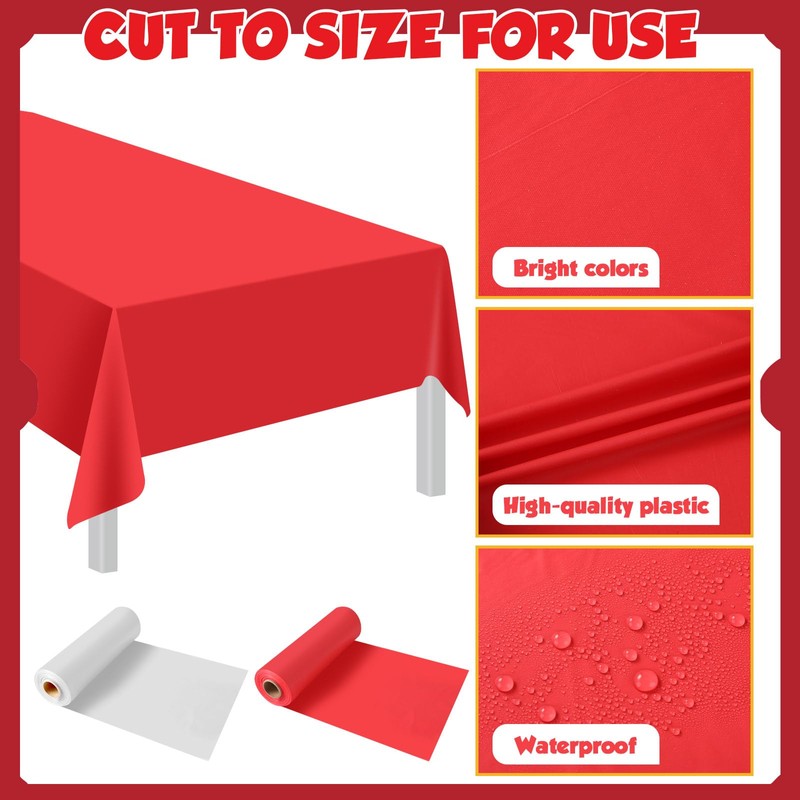 2 Roll 40in x 100ft Circus Carnival Decorations Disposable DIY