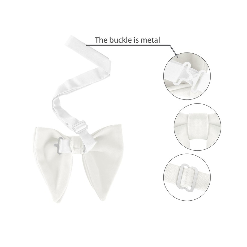 Allegra K Men's Velvet Bowtie, For Formal Parties, Weddings, cream