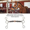 Horse Gag Ring Snaffle Stainless Steel Brass 145mm Mouthpiece Horse