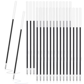 Outus 30 Pieces 0.7 mm Retractable Pen Refills Replacement Ballpoint Pen Refills Black and Blue Ink Pen Refills for Retractable Pen Office School Supplies, 107 mm in Length
