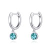 Philip Jones December Birthstone Hoop Earrings Created with Blue Topaz