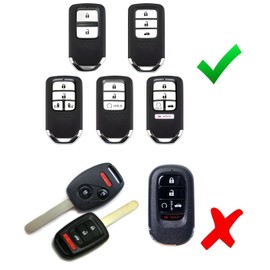 iJDMTOY Glossy Black Carbon Fiber Finish Hard Plastic Key Fob Case Compatible with Honda Accord Civic CRV HRV FIT Odyssey Ridgeline Insight, etc