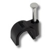 Lumonic 100 x Nail Clips 7 mm for Cable Black