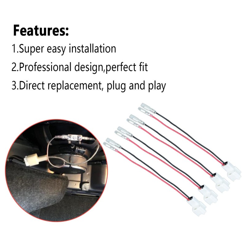 4Pcs Speaker Wire Harness Replacement for 2004-2021 Nissan Altima Titan