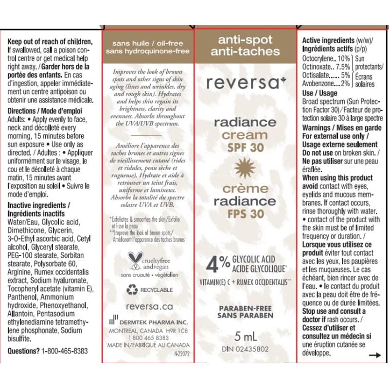 Reversa Radiance Cream SPF 30