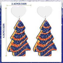 Beautiful Christmas Earrings Accessories for Girls, Acrylic Xmas Earrings for Women, Winter Holiday Tree Earrings Decorations, Cute Earrings Decor Supplies Cute Jewelry Gifts for Women Matching
