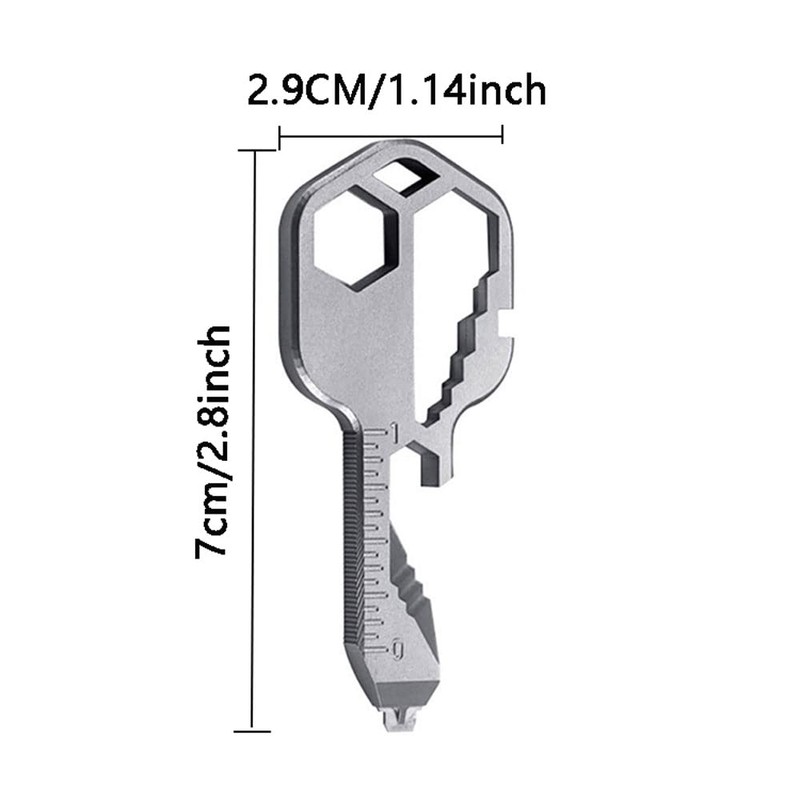 BDHI 1pc 24 in 1 Multi-Tool Key Stainless Steel Portable