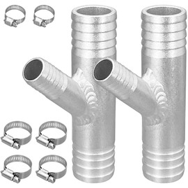 IRENPORU 1 Set 1 Inch to 5/8 Aluminum CAB Heater Y Fitting Compatible with UTV SXS RZR CAN AM Polaris