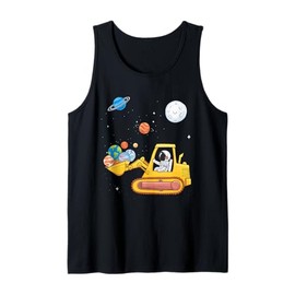 Kids Space Cosmic Excavator Astronaut Space Loader Planet Tank Top