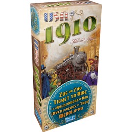 Ticket to Ride USA 1910 Board Game EXPANSION | Train Route-Building Strategy Game | Fun Family Game for Kids and Adults | Ages 8+ | 2-5 Players | Avg. Playtime 30-60 Minutes | Made by Days of Wonder