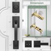 Floresita Front Door Lock Set, Black Front Door Handle and