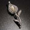 Avalaya Clear Crystal Calla Lily Brooch