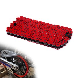 JFG RACING Dirt Bike Chain,Universal 520 Drive Chain X Ring 120-Links Heavy Duty Racing Chain for CRF250R CRF250F CRF450X CRF250X XR250 CR125 CR250 CRF230-Red