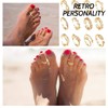 KOLZEMV Pack of 12 Gold Filled Toe Ring, Toe Ring,