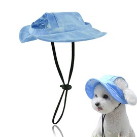 Pet Summer Beach Hats for Dog Cat Kitten Puppy Sunhat for Pet Sun Protection Cap for Cats Dogs Blue Hat for Cat Kitten Puppy Dog Blue Caps for Dogs Cats Summer Accessories for Pets Cute Decorations