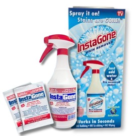 INSTAGONE Stain Remover - RETAIL (2 Pack + 24oz Spray Bottle) - Just Add Water - Indoor/Outdoor Ceiling, Wall, Bathroom, Roof, PVC Fence, Patio Furniture & More