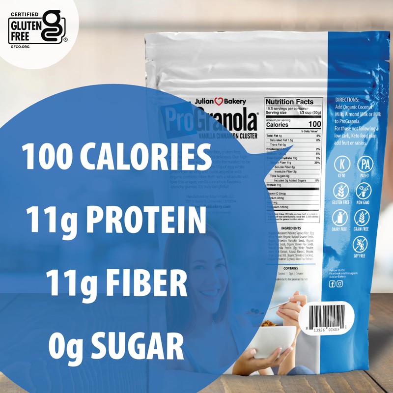 Julian Bakery ProGranola Cereal | Vanilla Cinnamon | 12g Protein