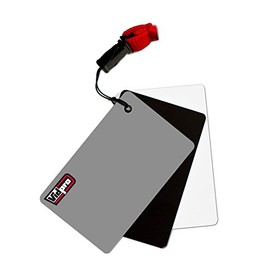 Vidpro White Balance 3 Card Set with Lanyard Strap 2"x3" Inch Grey, Black, White in Box