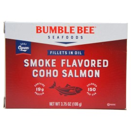 Bumble Bee Coho Salmon Fillet Smoked Flavored In Oil Tin Can - 3.75 OZ ( 6 Pack)