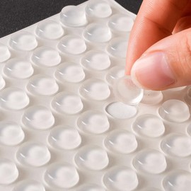 100Pcs Self-Adhesive Clear Rubber Bumpers, Noise Dampening Pads for Drawers, Cabinet Doors, Picture Frames