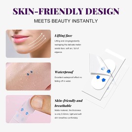 Face Lift Tape-60 PCS Invisible Face Tape Face Lifting Face Tape Lifting Invisible Face Lift Stickers to Lift Saggy Skin Hide Facial Wrinkles and Double Chin Neck and Eye Lift Tapes V Shaped Thin Face