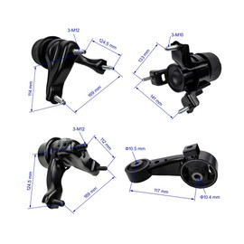 4PC Engine Motor & Trans Mount Set Compatible with Camry LE XLE 2002 2003 2004 2005 2006 V6 3.0L Camry SE 2002 2003 V6 3.0L Sedan with Automatic Transmission Mount for A4207 A4203 A4211 A4236