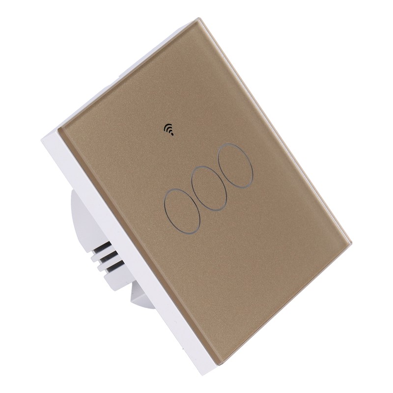 For Tuya Zigbee Light Switch 3‑Gang Remote Control Touch Switch