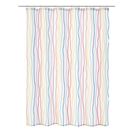 Multi Stripe Jolie Design Polyester Fabric Shower Curtain 180cm wide x200cm long