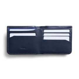 Bellroy Hide & Seek Slim Classic Leather Wallet Optional RFID Protection (Max 12 Cards Plus Notes), navy, Hide & Seek HI