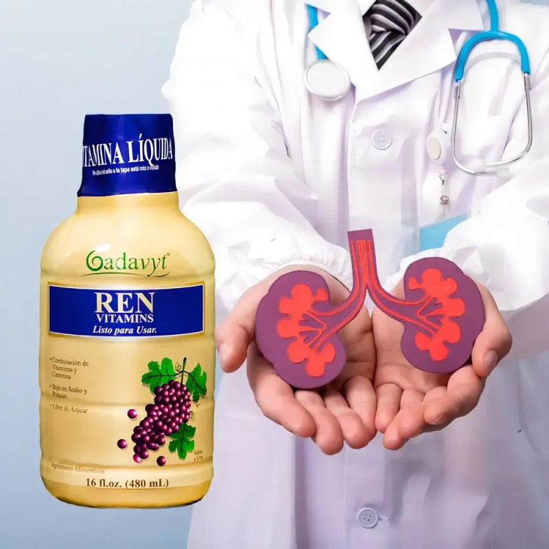 Gadavyt Vitamina Renal Líquida Sabor Uva 480ml Con Regalo